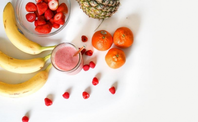 Fruit on a white table